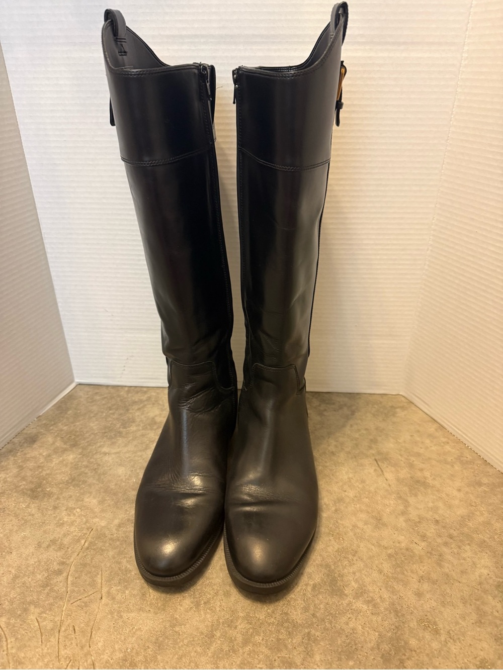 Vionic “Phillipa” Black Tall High-Shaft Riding Boot, Sz 9